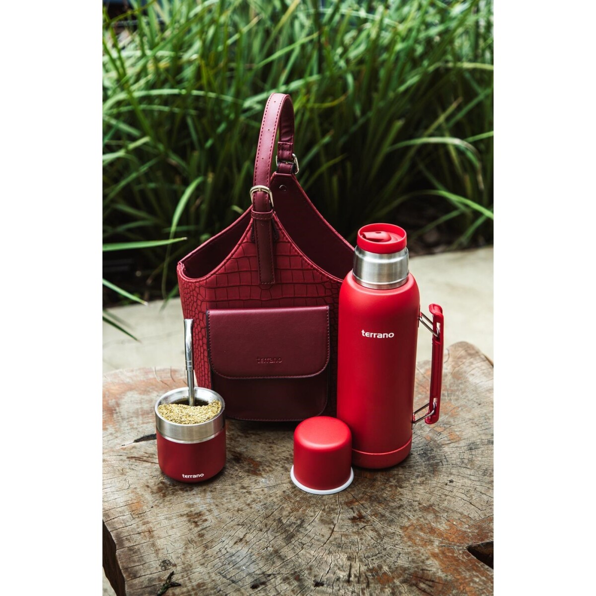 Kit Terrano Matera + Termo + Mate + Bombilla - BORDO 