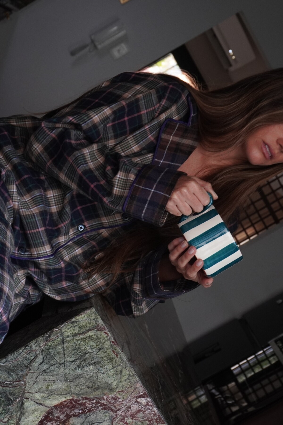 Sleepwalker Pijama Woman Marrón / Azul