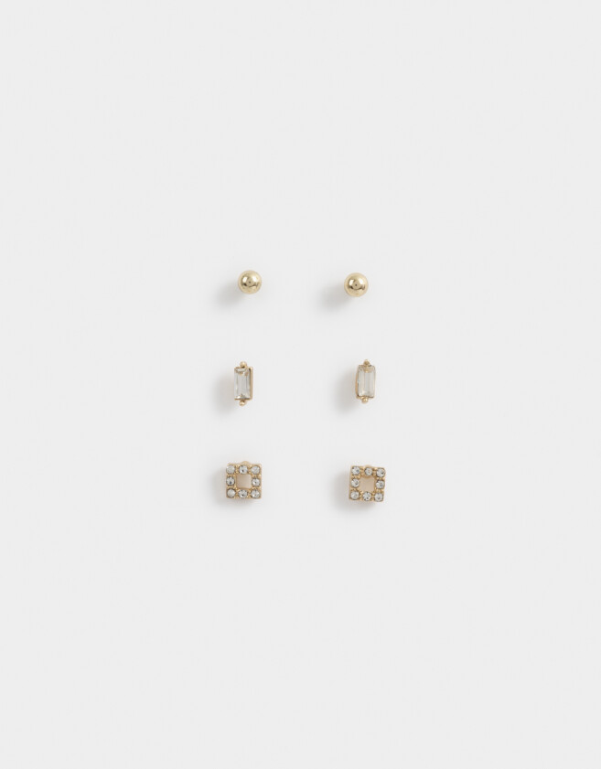 Aros Sets Con strass Set De Aros Con Strass - Dorado