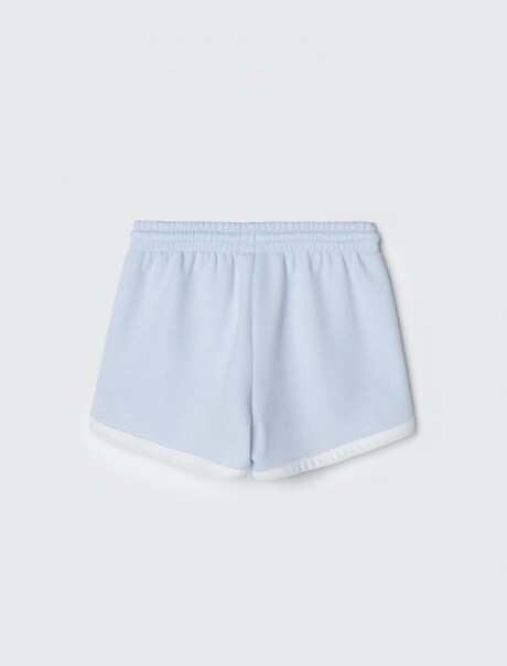 SHORT INFANTIL CON CINTURA ELASTIZADA CELESTE