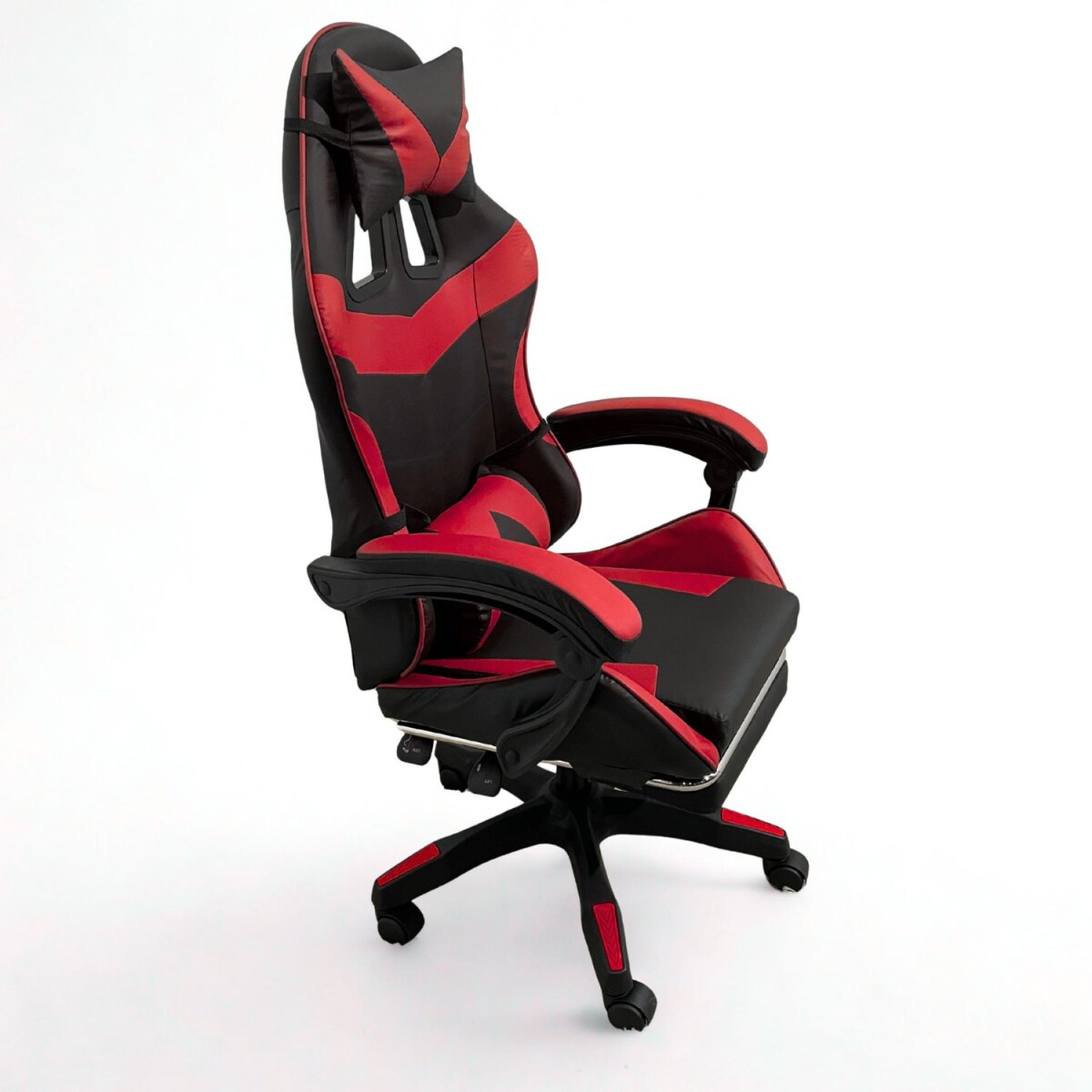 Silla Gamer Lumax Modelo ROM - Negro/Rojo 