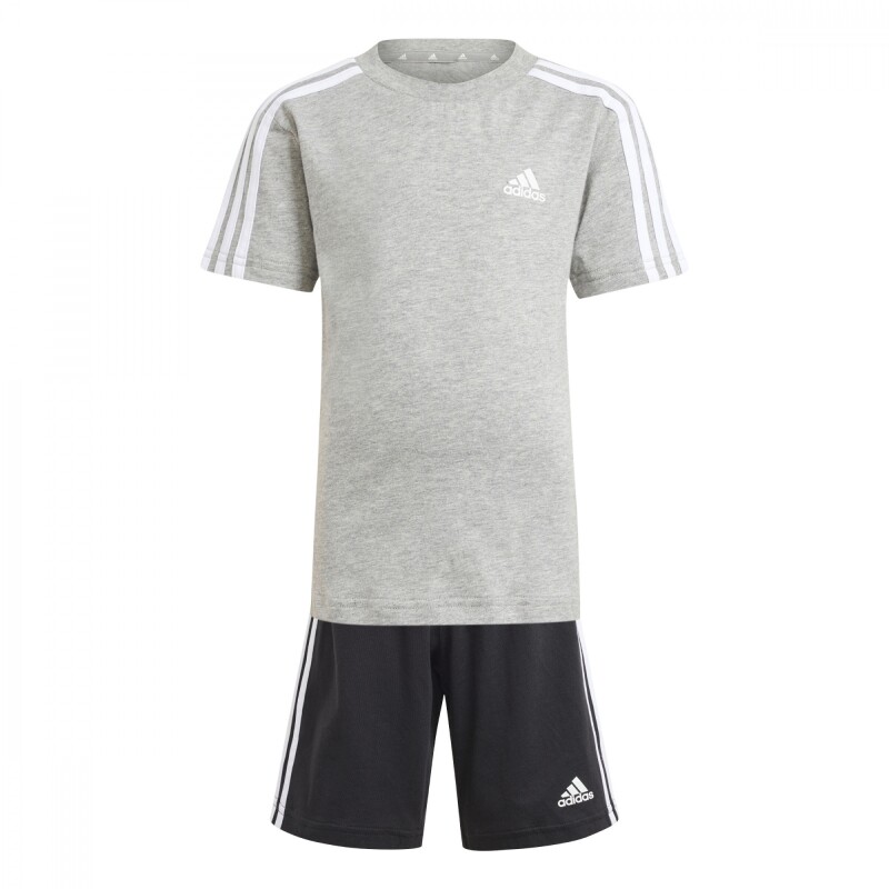 Conjunto Essentials 3-Stripes Set de Niños Gris