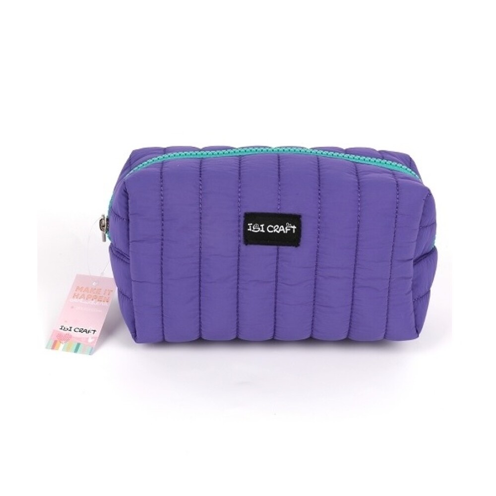 Cartuchera Ibi Craft Lila con Cierre Metálico 19 × 10 × 10 cm CARTUCHERA IBI CRAFT 190X100X100 CMS CIERRE METÁLICO LILA