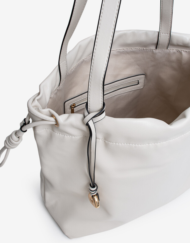 Saca Cartera Saca Con Charm - Blanco Crudo