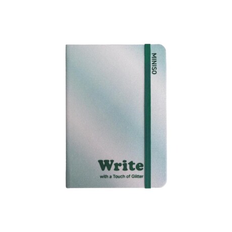 Cuaderno glitter degradé A6 verde