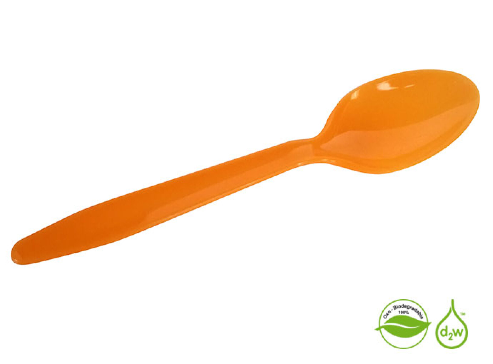Cuchara Biodegradable x10 Unidades - Naranja 