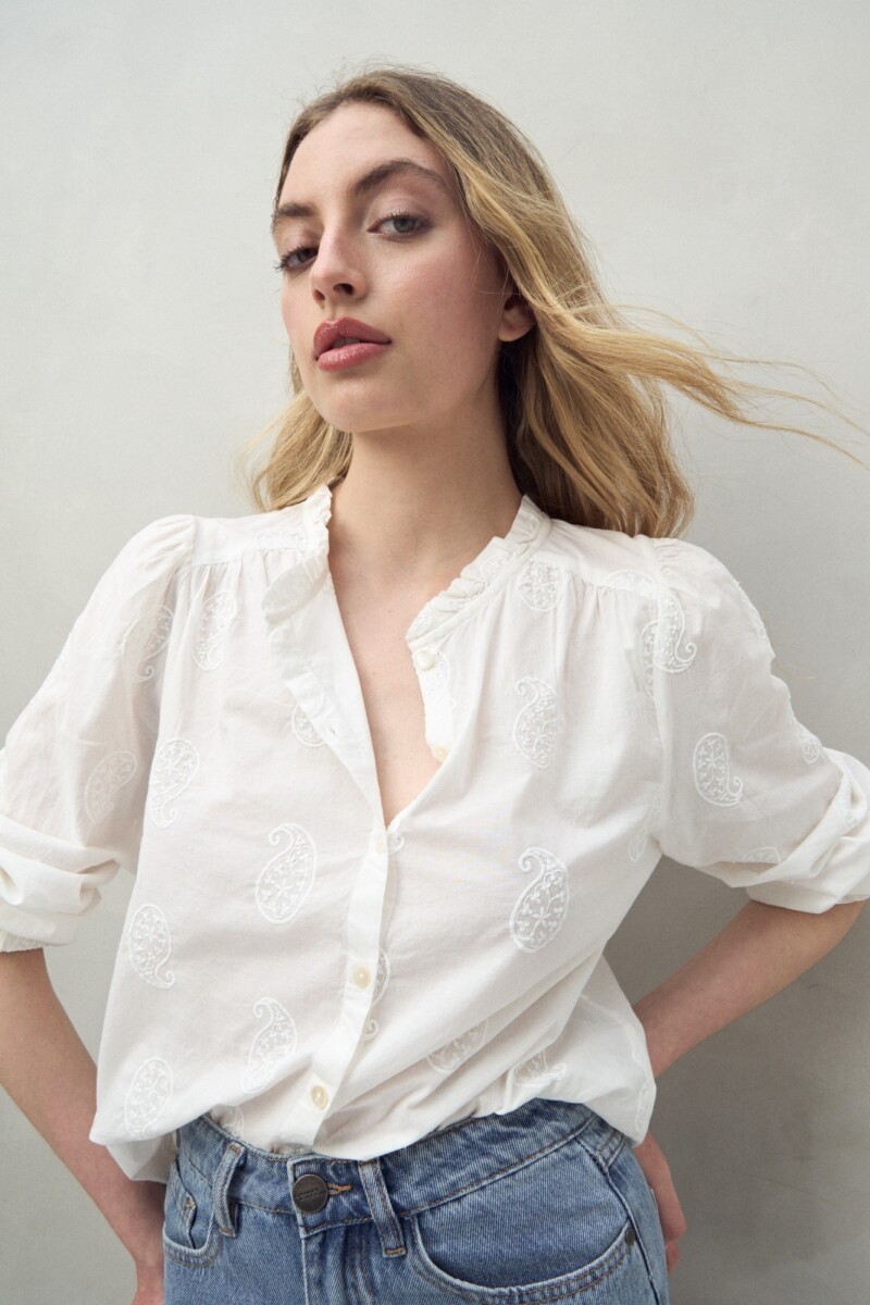 CAMISA ARABESCO Blanco