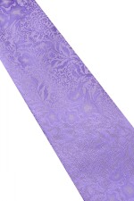 Corbata con pañuelo 8 cm LILA
