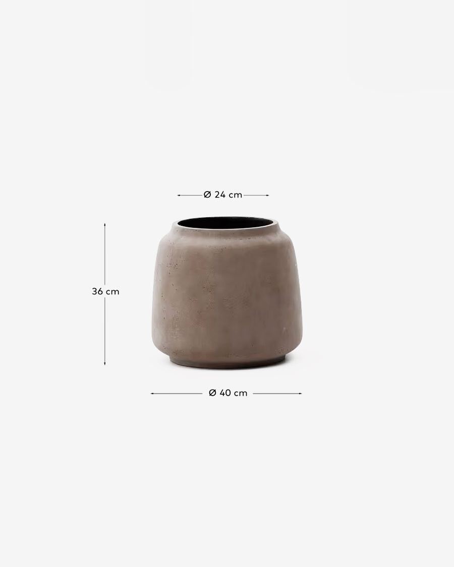 Macetero Lira de efecto terracota Ø40 cm