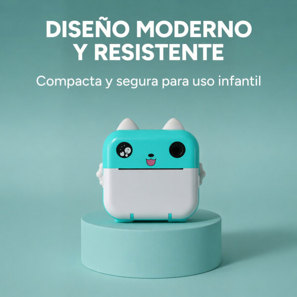 Cámara Fotos Infantil Impresión Instantánea Niños + 2 Rollos Color Verde