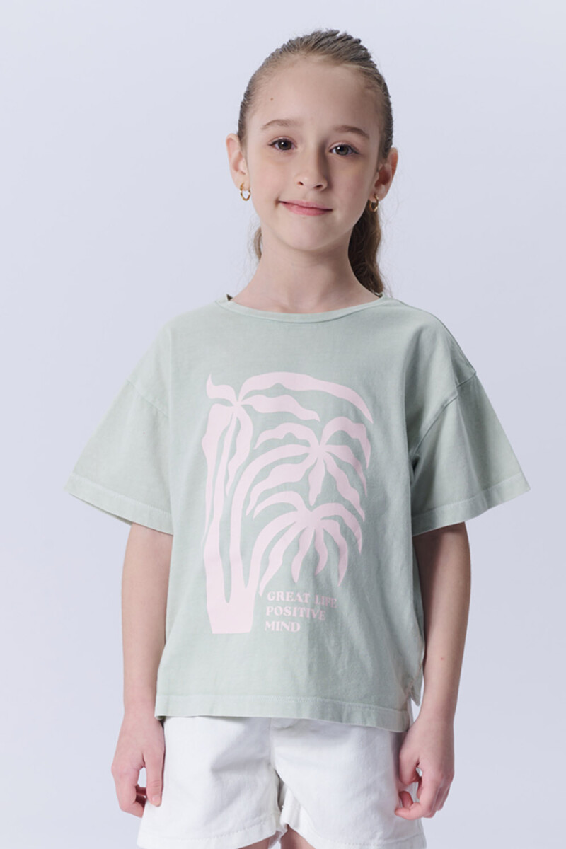 Remera Nice - Palmera Verde 
