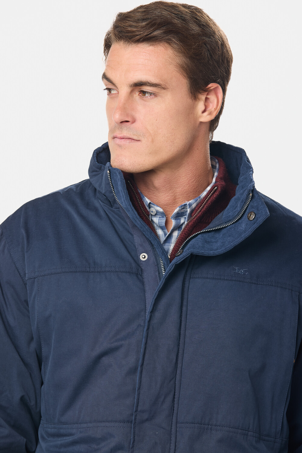 CAMPERA CON CAPUCHA DESMONTABLE Azul
