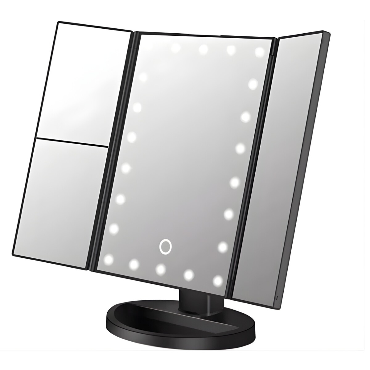 Espejo de Maquillaje Multiple y plegable táctil con Luz Led 