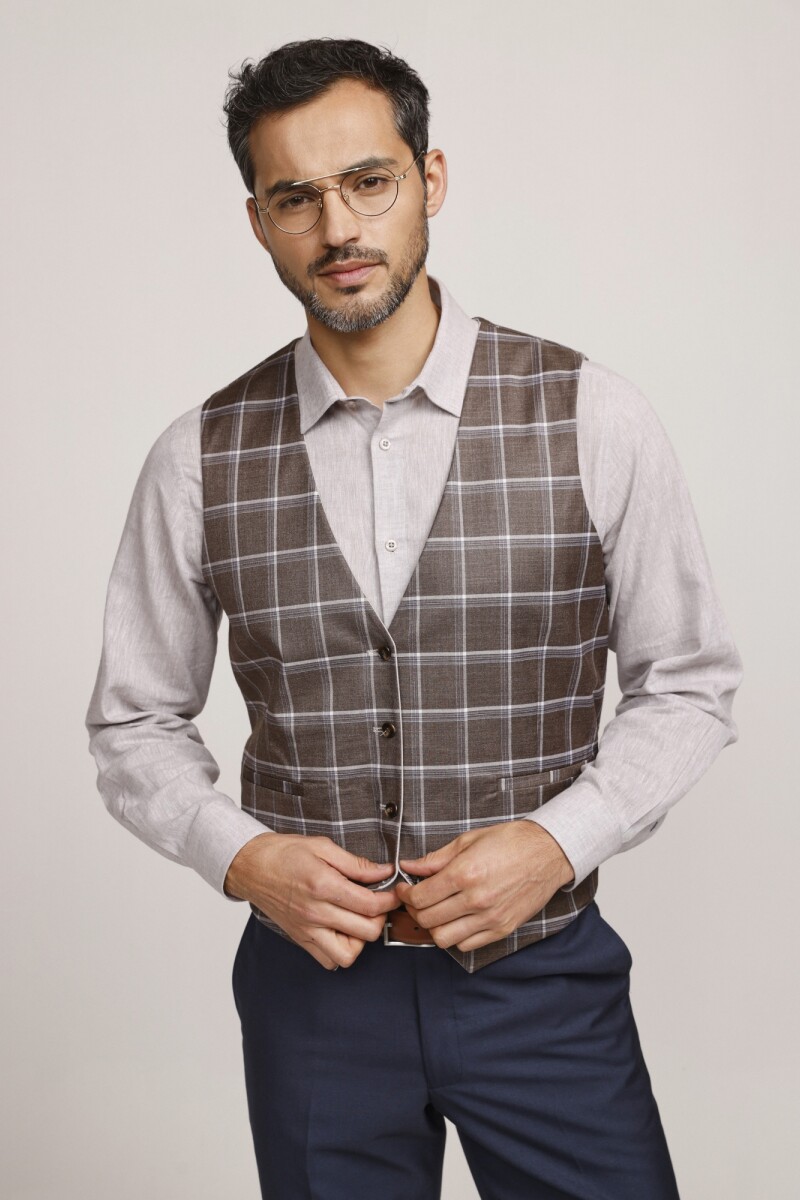 Chaleco Reversible Due Volti BEIGE/CAFE