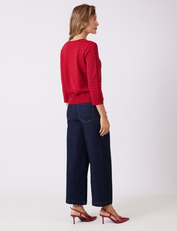 Cardigan Basico ROJO