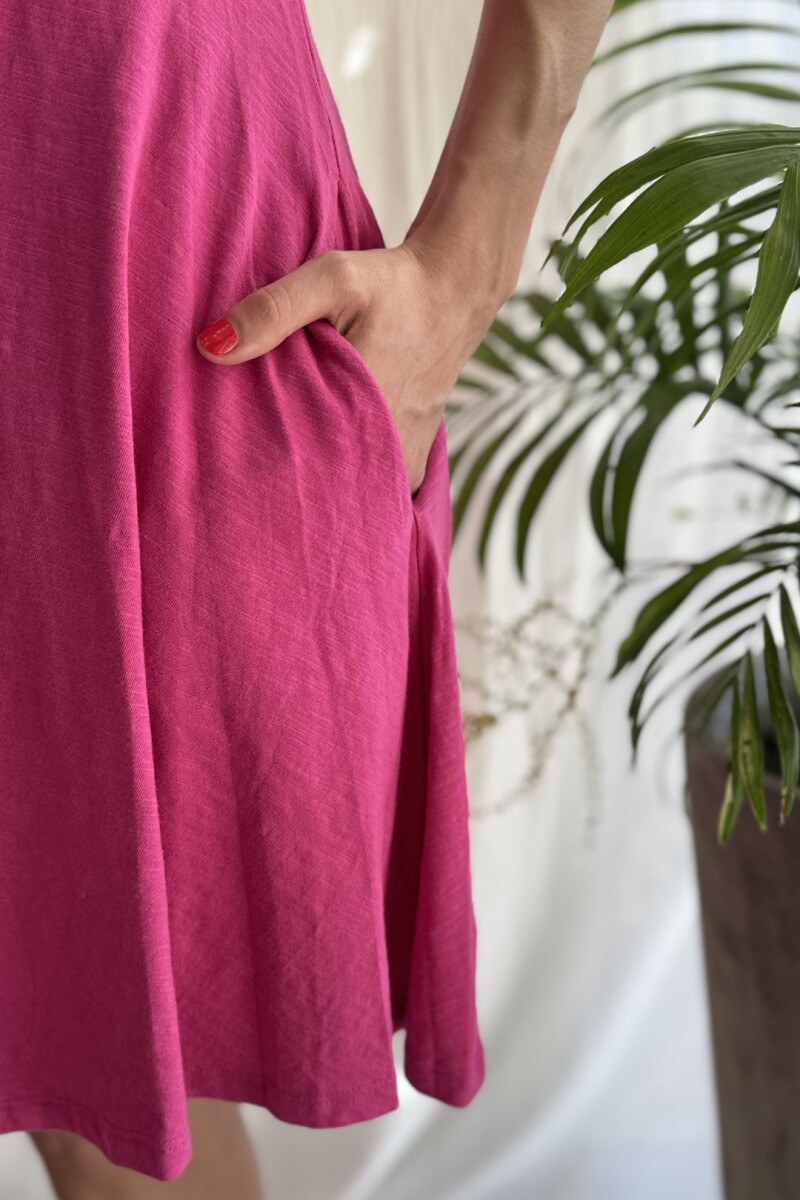 Vestido Corto Pe Fucsia