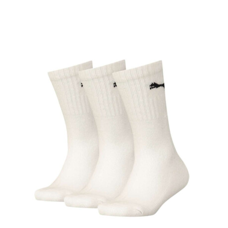 Medias Puma Junior Media Larga 3-Pack Unisex Blanco
