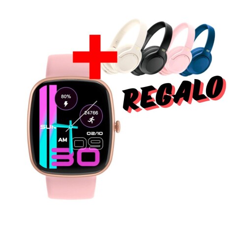 Smartwatch Gravity Z139 Rosado + Auricular BT WH05 Smartwatch Gravity Z139 Rosado + Auricular BT WH05