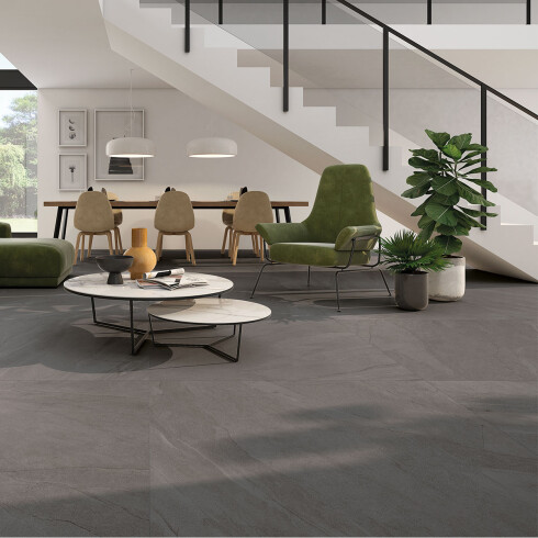 PORCELANATO RECTIFICADO MATE GRIS LINEA HALLEY 60X120 CM GAMAS DE GRIS