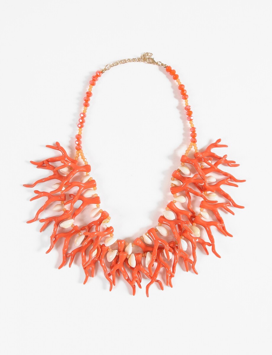 Collar coral caracol - rojo 
