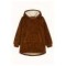 Buzo Manta Con Capucha Polar y Corderito unisex Marrón