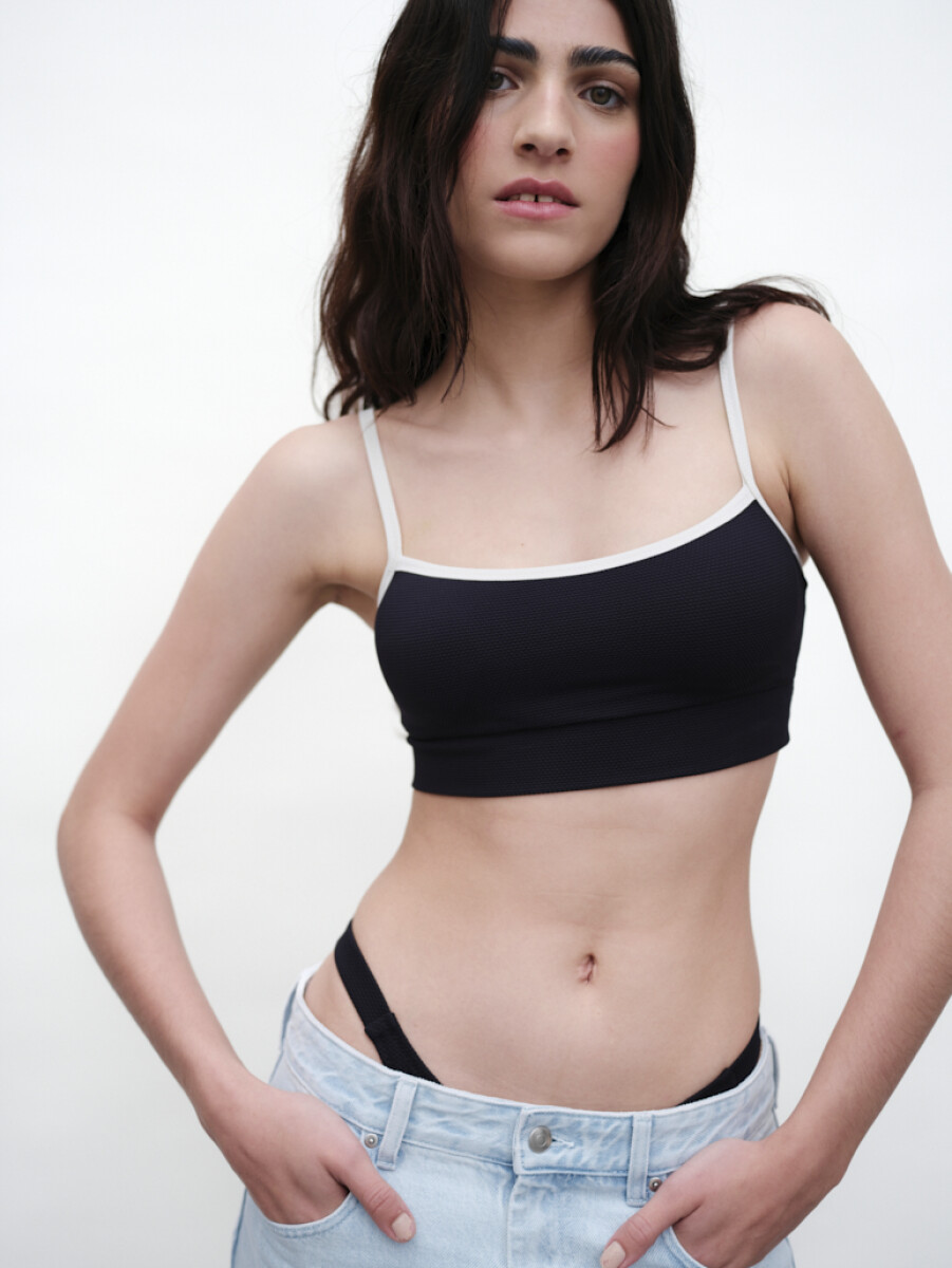 Top Cora - Ribete [SS58] - Negro 
