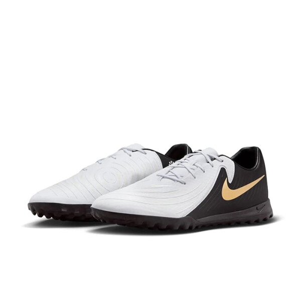 Futbol5 Adulto (TF) - Nike - NIKE CHAMPION PHANTOM GX II ACADEMY TF WHITE/BLACK-MTLC GOLD COI de H Blanco-negro