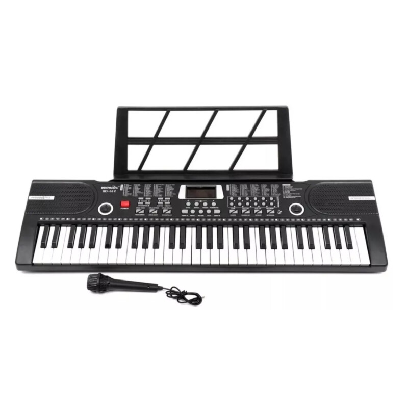 Teclado Musical Órgano Piano 61 Teclas Negro