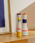 Juego de 2 jarrones de cerámica multicolor Elumi 24,5 cm
