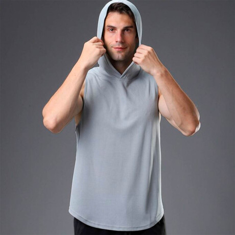 Set X3 Remeras Musculosas C/capucha Training Fitness Vst016015-m