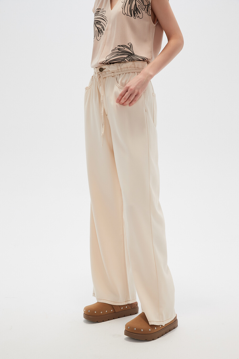 Pantalon Ravon Crudo / Natural