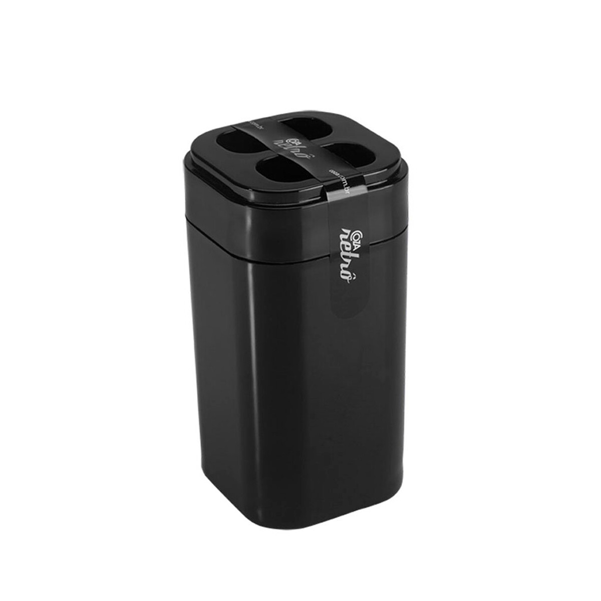 Porta cepillo 6,5x6,5x12,7 cm - NEGRO 