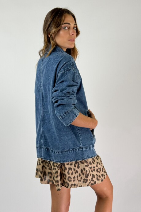 CAMPERA CRETA JEAN Azul