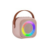 Parlante inalámbrico para karaoke con micrófonos color rosa Parlante Inalámbrico Para Karaoke Con Micrófonos Color Rosa