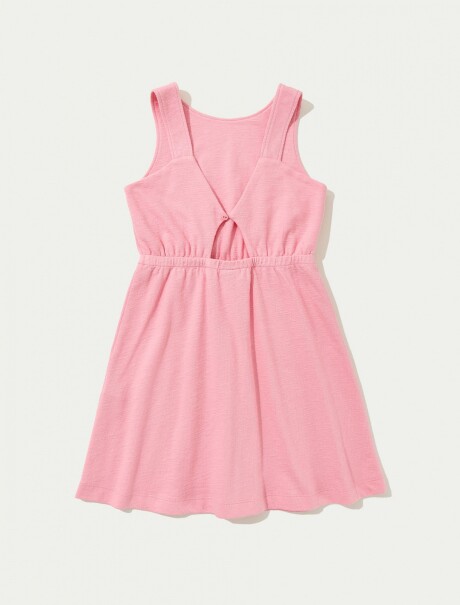 VESTIDO INFANTIL CON TEXTURA ROSADO