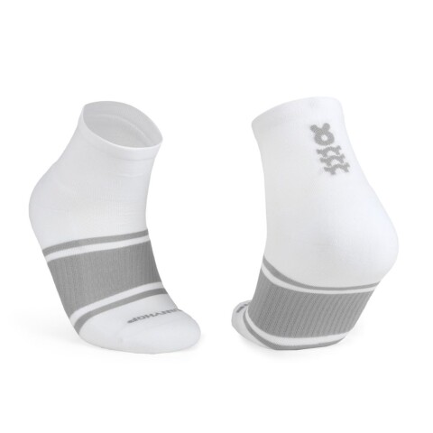 Medias Running Tobillera Unisex Blanco