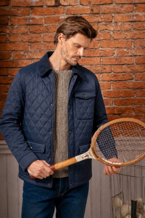Campera London Quilted Azul marino