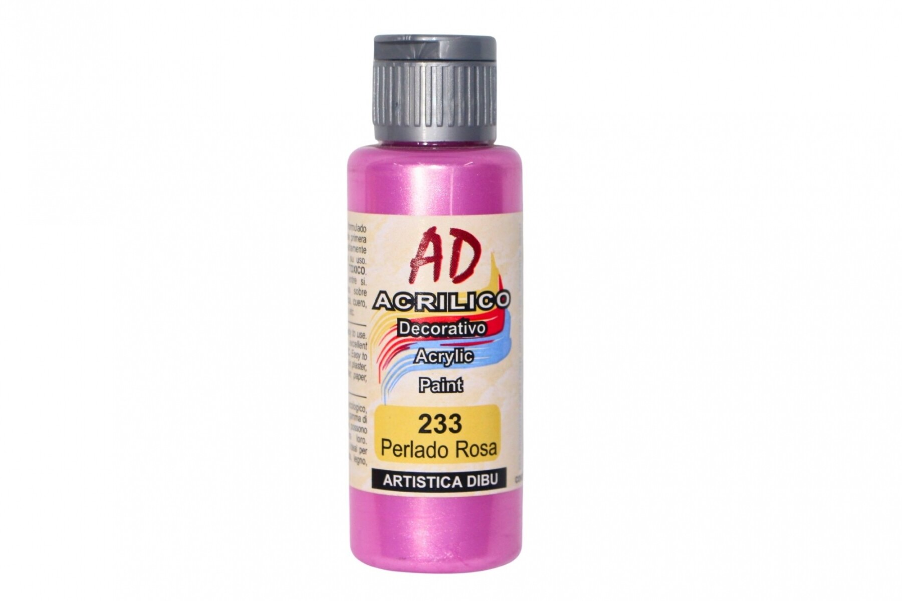 PINTURA ACRILICA ARTISTICA DIBU 60 ML. DIFERENTES COLORES - COLOR PERLADO ROSADO 233 