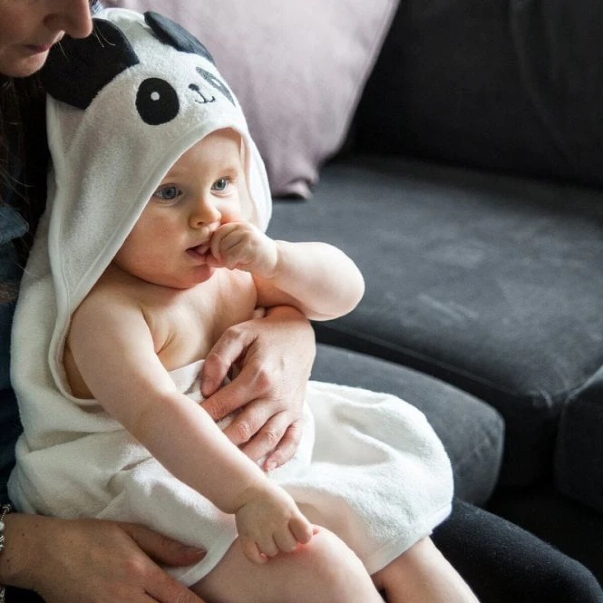 Toalla animales capucha XL - panda 