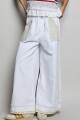 PANTALON DENIM PARCHES Blanco