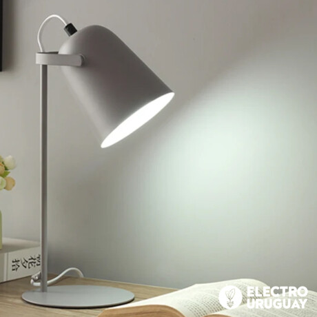 Lámpara de mesa Acero Gris/Blanco E27 Lámpara de mesa Acero Gris/Blanco E27