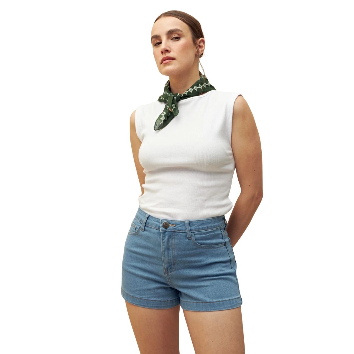 SHORT KIMI S-XXL - CELESTE 