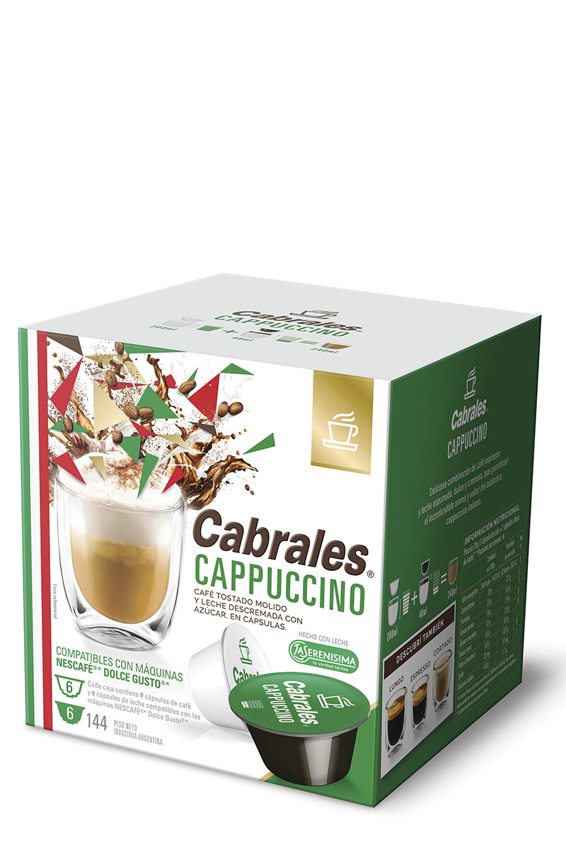 Café en Cápsula CABRALES Compatible Dolce Gusto Cappuccino x12 