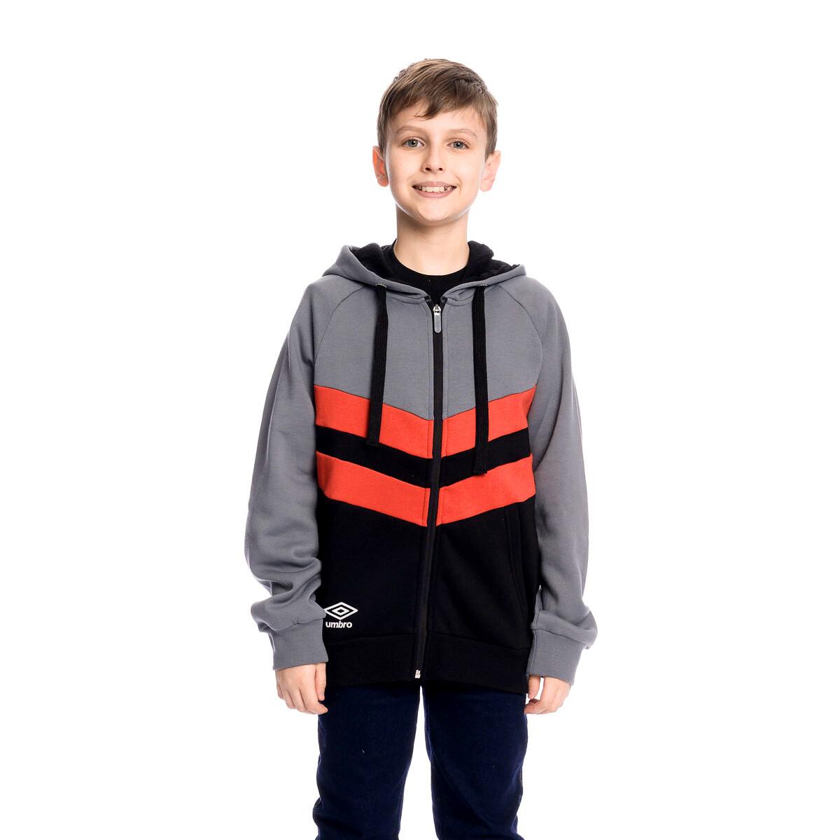 Campera Full Zip Umbro Junior - Gry 