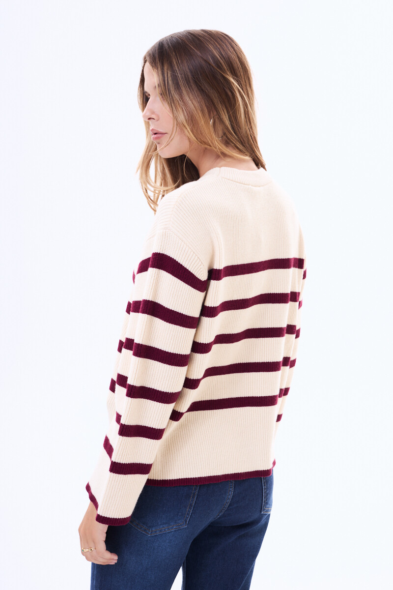 Buzo Tejido Noja Bordo