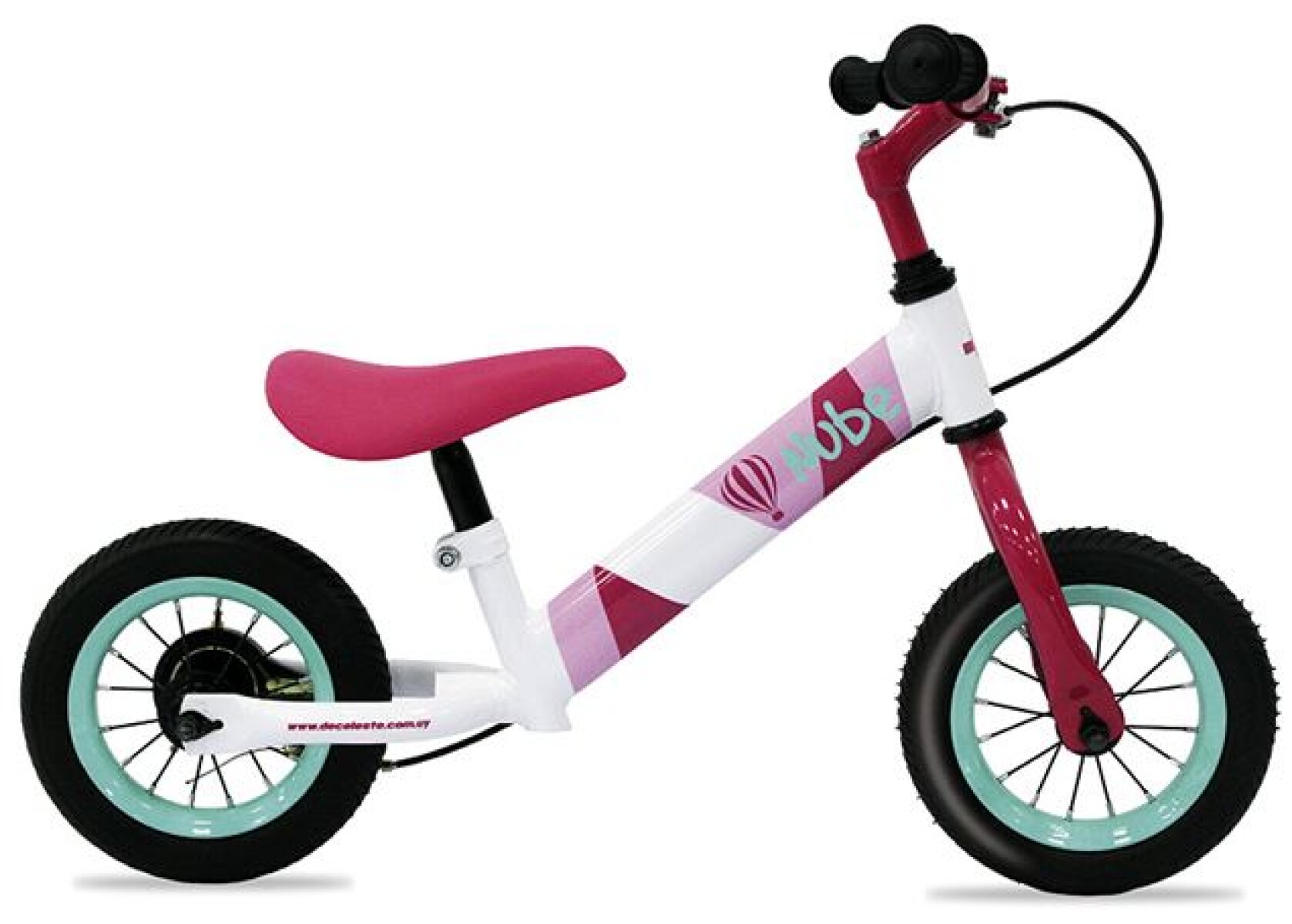 BICICLETA BACCIO R-10 NUBE Niña bco-rosa /coral-verde 