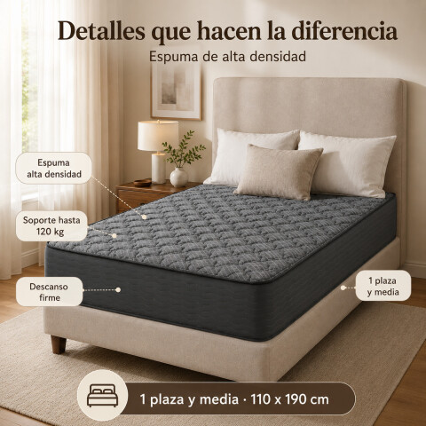 Colchón Linde Zafiro 1 Plaza y Media Colchón Linde Zafiro 1 Plaza y Media