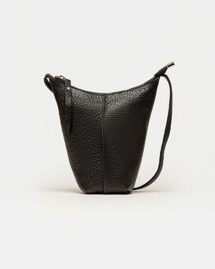 Mini Bag Mini Tanner en cuero graneado Negro