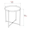 Mesa auxiliar con bandeja Lumax Metálica Redonda Stoke Negro