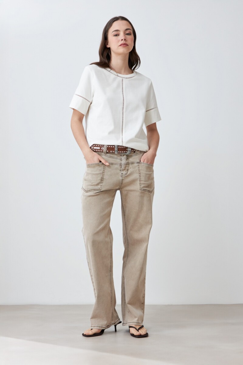 Remera con vainillas blanco